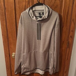 Adidas Light Gray Hoodie with Black Details